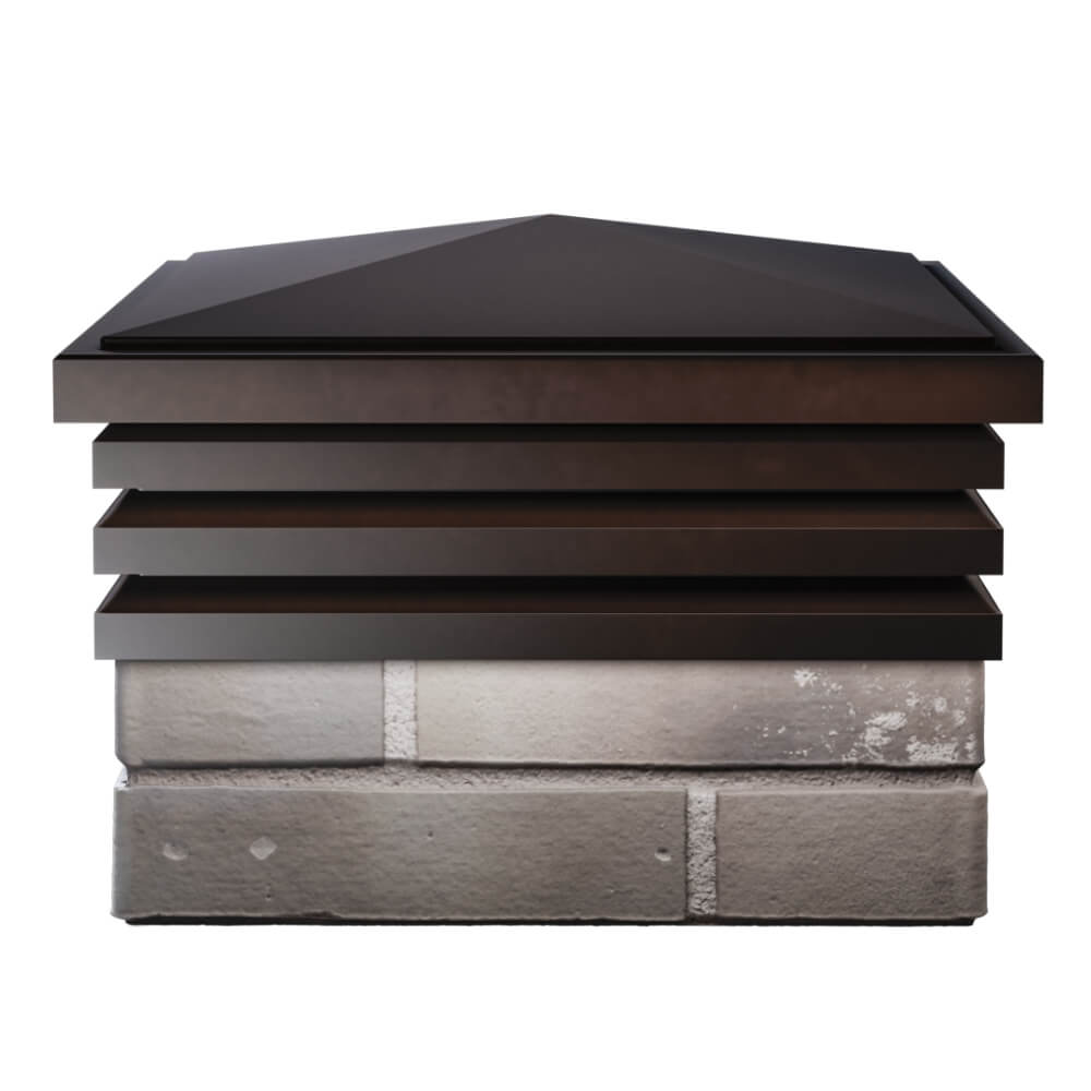 Колпак Zking Бона ХайТек Коричневый на столб 1.5х1.5 кирпича (385х385мм) Джанкой фото