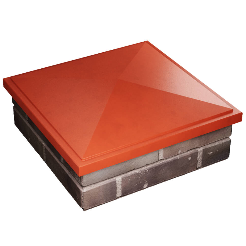 Колпак Zking БонаМоно Красный на столб 2х2 кирпича (515х515, 530х530мм) в Джанкое фото