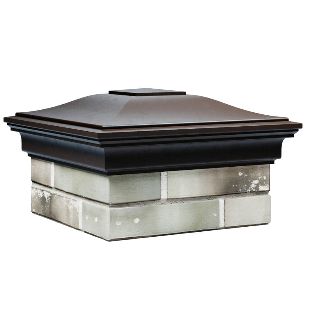 Колпак Zking Монблан Коричневый на столб 1.5х1.5 кирпича (385х385мм) в Джанкое фото