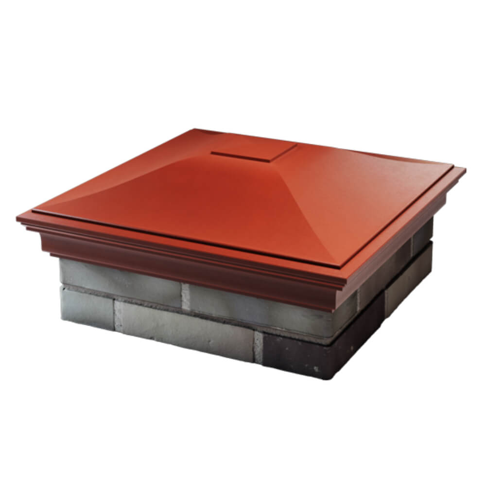 Колпак Zking Монблан Красный на столб 2х2 кирпича (515х515мм) в Джанкое фото