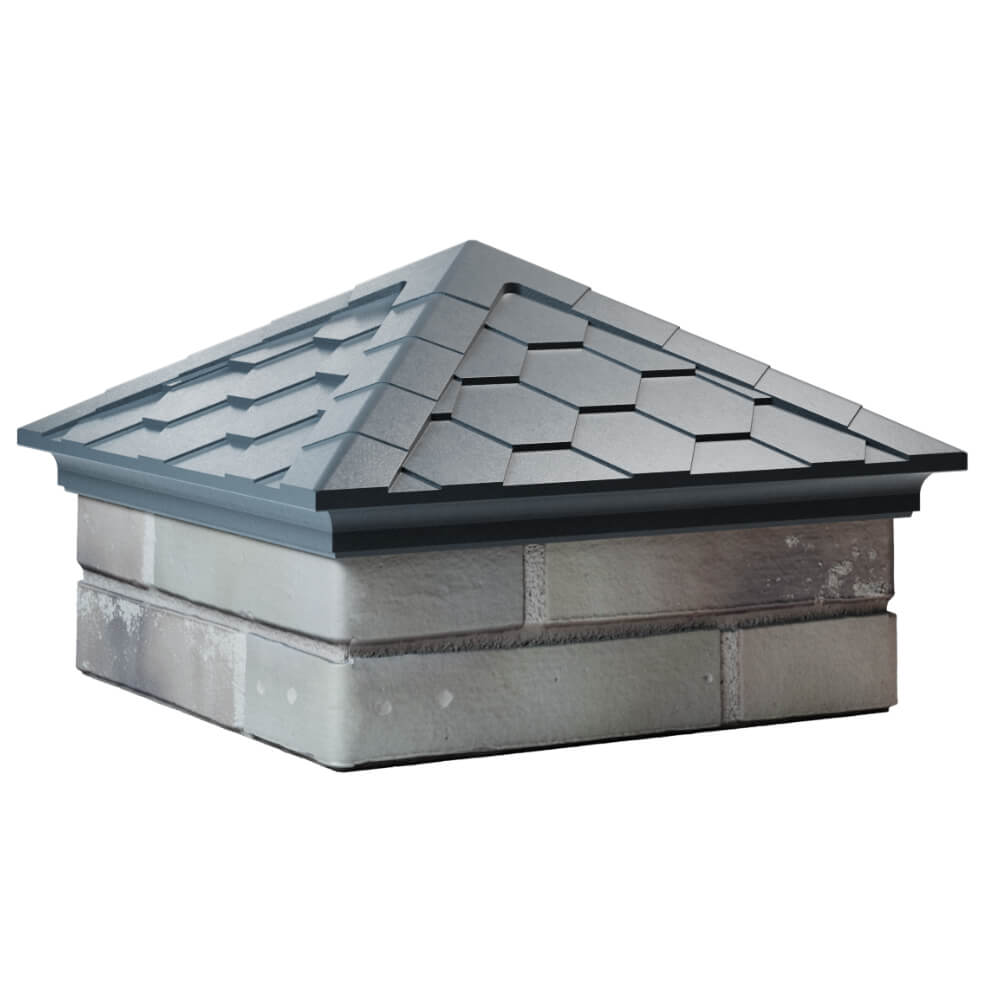 Колпак Zking Эверест Серый на столб 1.5х1.5 кирпича (390х390мм) в Джанкое фото