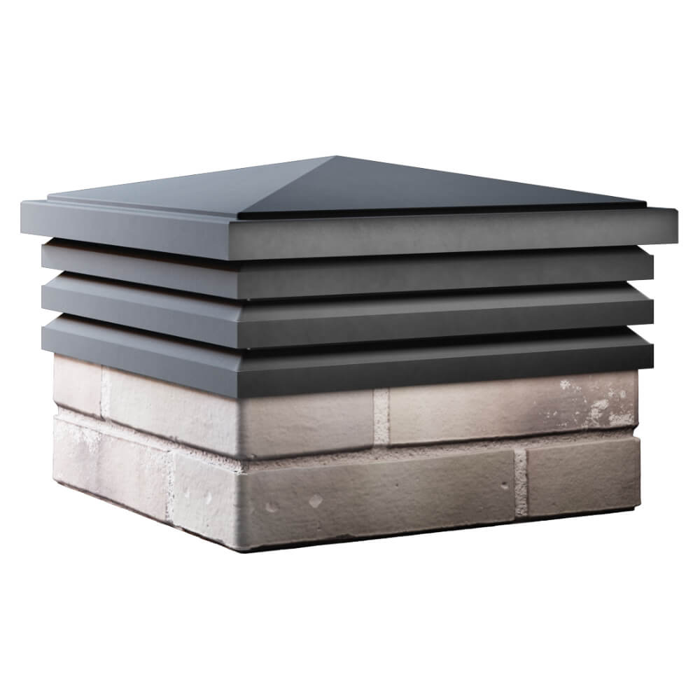 Колпак Zking Бона ХайТек Серый на столб 1.5х1.5 кирпича (385х385мм) в Джанкое фото