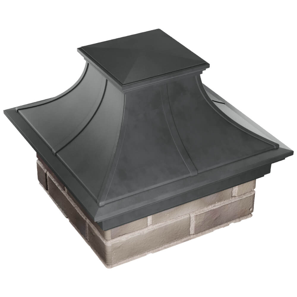 Колпак Zking Монблан Премиум Серый на столб 1.5х1.5 кирпича (385х385мм) в Джанкое фото