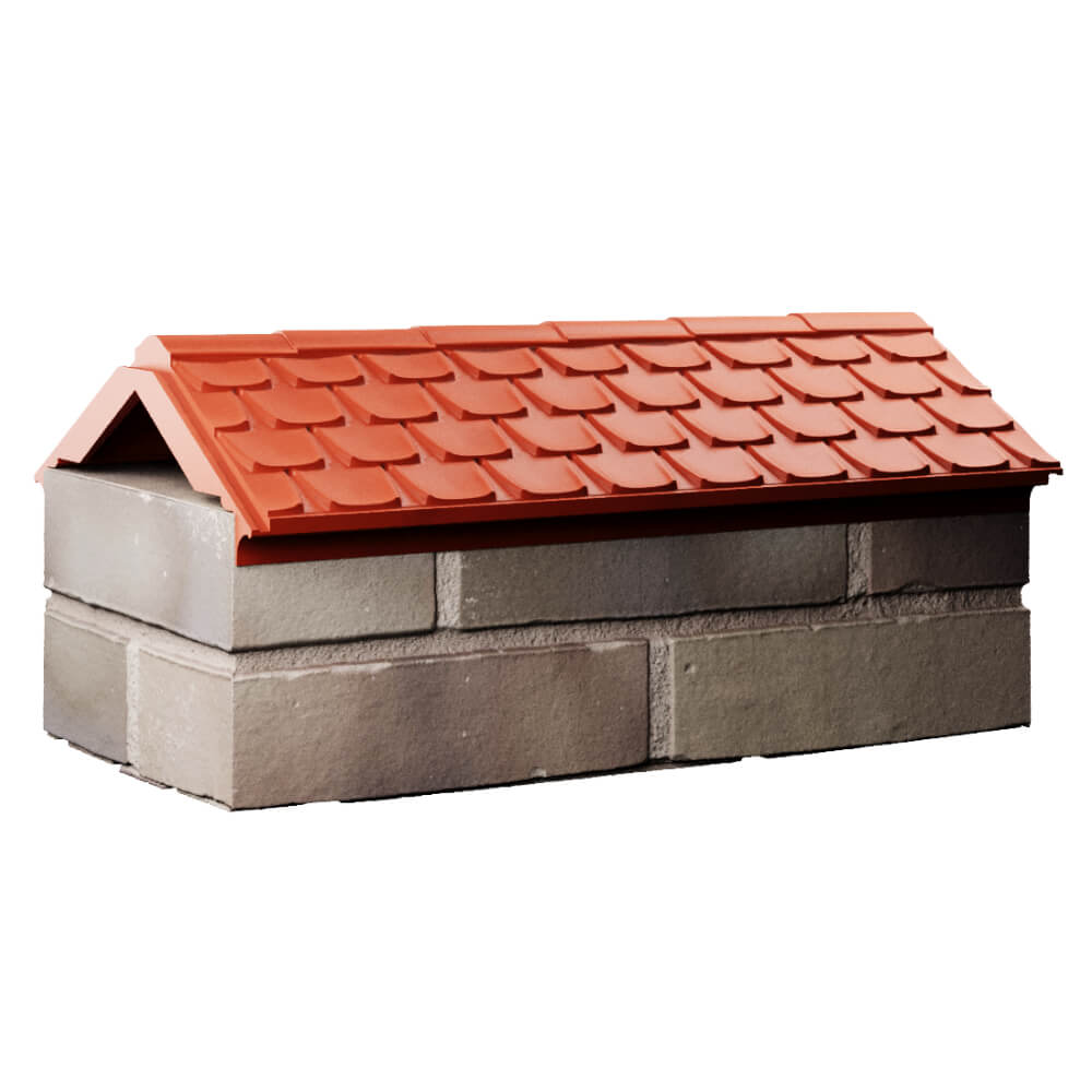 Парапет Zking Эльбрус Красный с посадкой на 1 кирпич (255мм) Джанкой фото