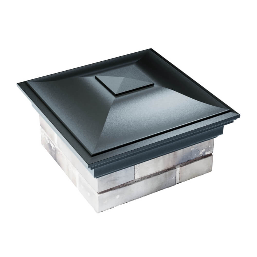 Колпак Zking Монблан Черный на столб 1.5х1.5 еврокирпича 0.7НФ (355х355мм) в Джанкое фото