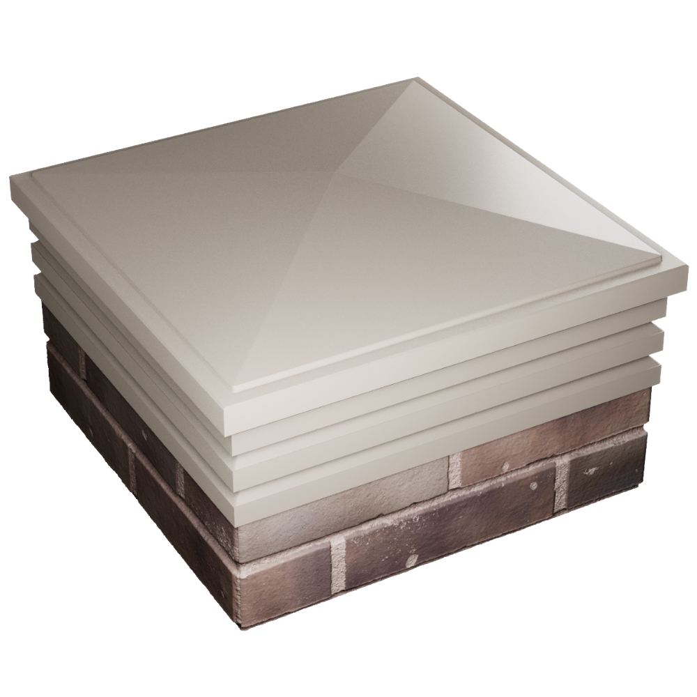 Колпак Zking Бона ХайТек Бежевый на столб 2х2 кирпича (513х513мм) в Джанкое фото