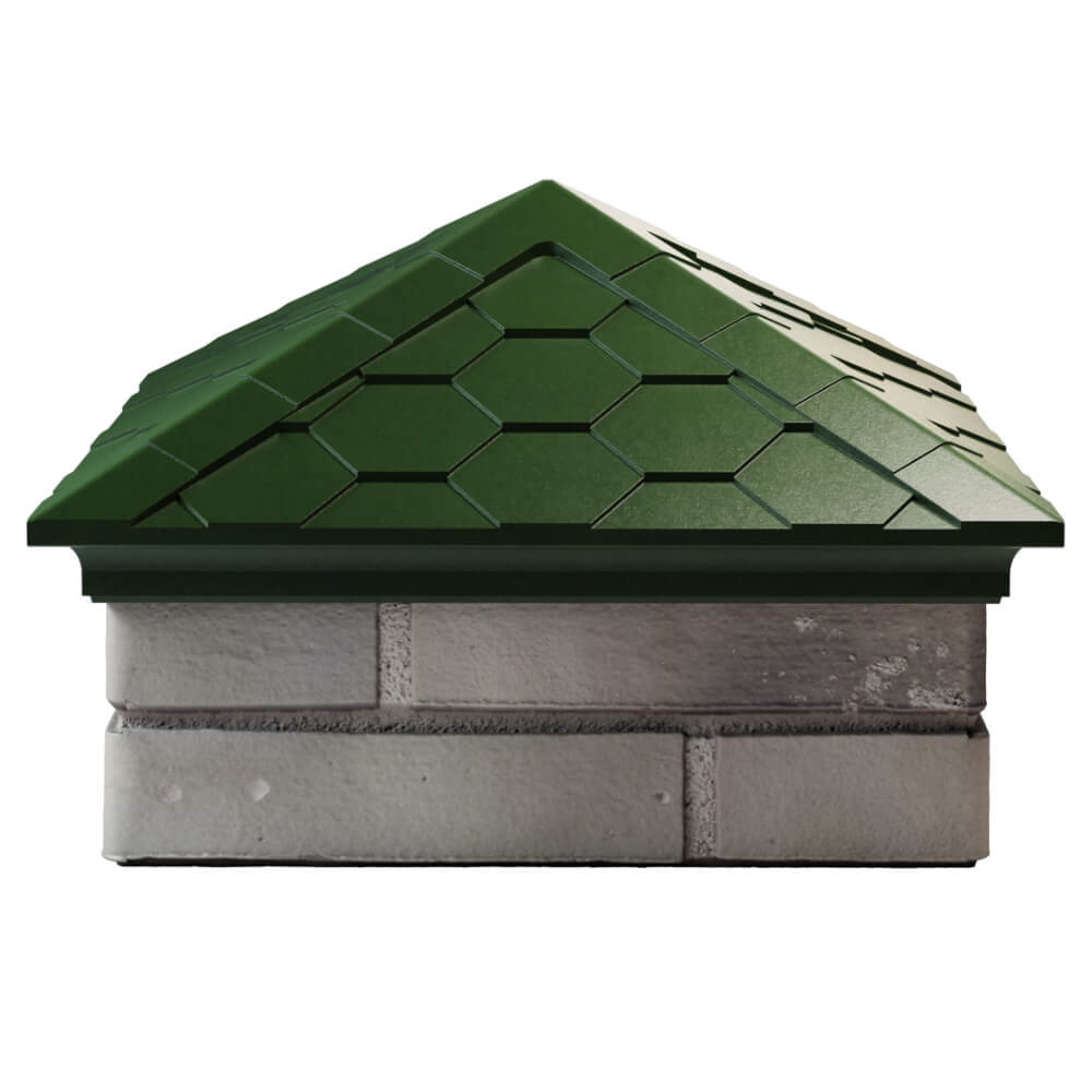 Колпак Zking Эверест Зеленый на столб 1.5х1.5 кирпича (390х390мм) Джанкой фото